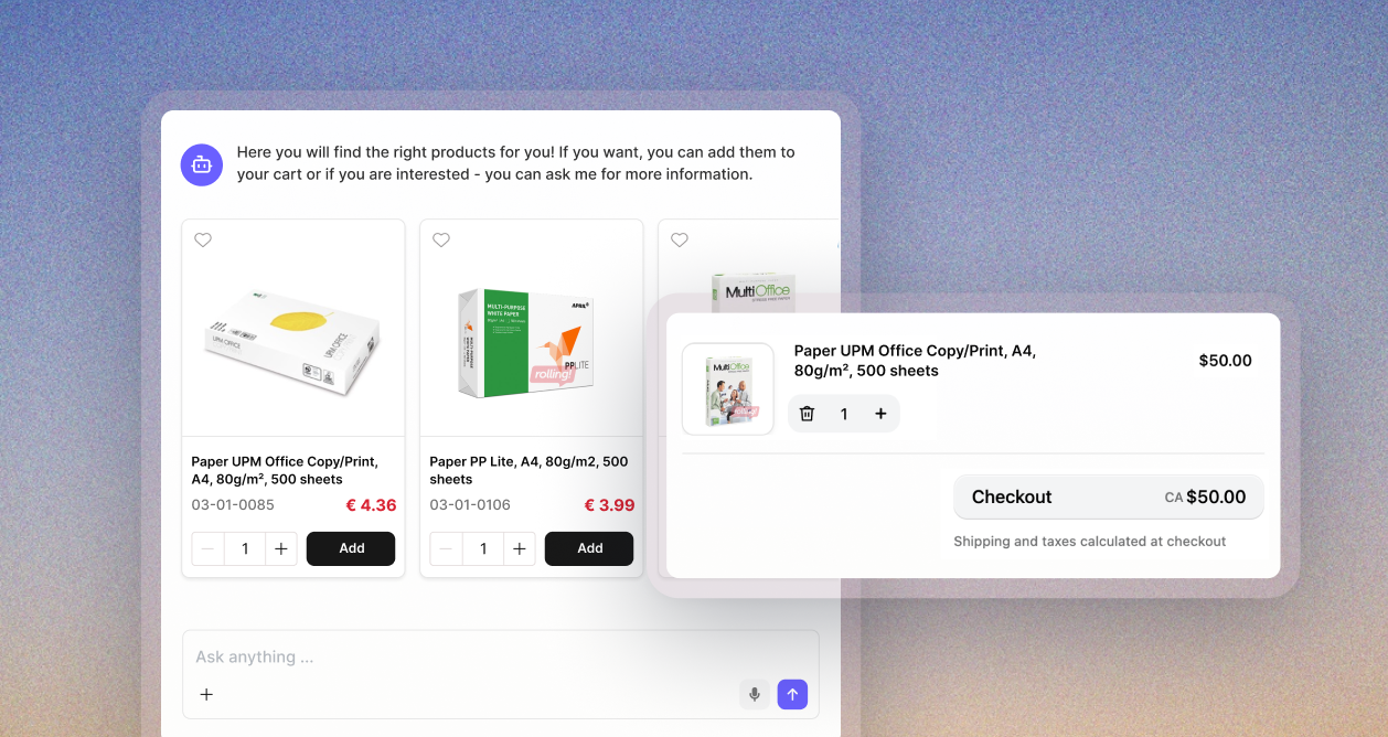 A shopping assistant that knows your catalog