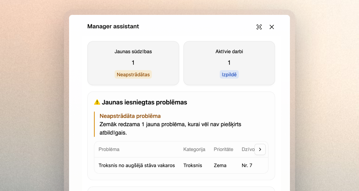 Tenant portal — property manager